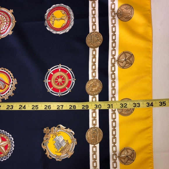 NWT Nautical Old World Italian Scarf 34”x34” - Picture 10 of 12